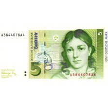 EMİR COLLECTION Almanya 1991 Yılı 5 Mark Yabancı Kağıt Para Çil (UNC) Koleksiyon Para