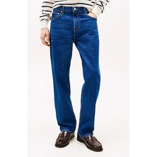 Erkek Th Denton Düz Paça Jeans Pantolon - Mavi