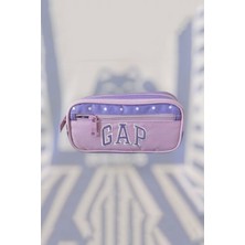Unisex Gap Kids 3 Bölmeli Kalem Çantası - Lila