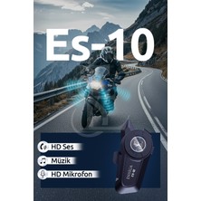 ENSİGA Mega Güçlü Batarya 1.800MAH Kurye Motorcu Intercoom Kask Kulaklık Moto Kulaklık