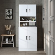 Çamaşır-Kurutma Makinesi Dolabı Kapaklı Banyo Dolabı