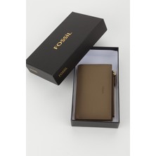 Fossil Kutulu Deri Mürdüm Orta Boy Kadın El Portföyü Kartlık Cüzdan