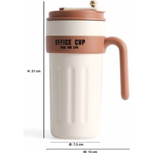 316 Kalite Paslanmaz Çelik Termos Kupa, Yalıtımlı Termos 650 Ml, Bardak Termos (Ithal)