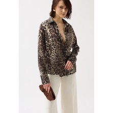 Leopar Desen Gömlek