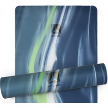 Rebuwo Doğal Kauçuk Yoga ve Pilates Matı - Kaydırmaz Koyu Lacivert Desenli, Dayanıklı ve Konforlu