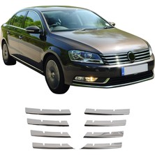 Volkswagen Passat B6 Uyumlu 2005-2010 Krom Ön Panjur 8 Parça Paslanmaz Çelik
