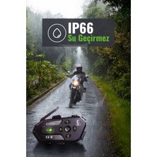 ENSİGA Grup Intercoom 6 Kişi Bağlantılı 2 Kişi Konuşmalı Intercoom Motorcu Kask Kulaklık