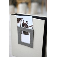 Ersinart Baskı Gri Koton Fotoğraf Albümü 10 x 15 cm 200 Lük Kapasite ile Şık Tasarım