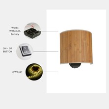 Yeni Bambu Pilli 01 Abajurlu Oval Aplik