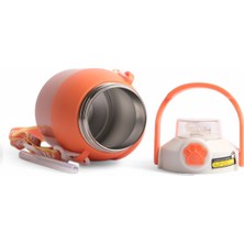 Çocuk Crossbody Büyük Kapasiteli Paslanmaz Çelik Pipetli Termos Bardak (Ithal)