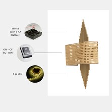 Yeni Hande Pilli Eskitme Dikdörtgen Rattan Abajurlu Aplik