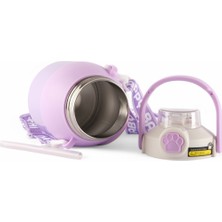 Çocuk Crossbody Büyük Kapasiteli Paslanmaz Çelik Pipetli Termos Bardak (Ithal)