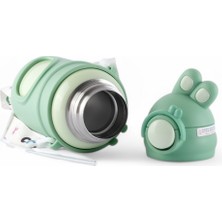 500ML Paslanmaz Çelik Çocuklar Termal Çocuk Termosu Pipetli (Ithal)