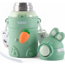 500ML Paslanmaz Çelik Çocuklar Termal Çocuk Termosu Pipetli (Ithal)