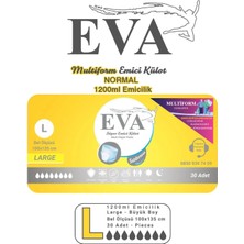 Eva Multiform 30'lu Ayakta Hasta Külot Bezi Seviye 2 (1200ML Emicilik) Large 100-135 cm