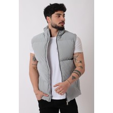 Stil Kombin Nova Yelek Dik Yaka Demir Fermuarlı Erkek Slim Fit Özellikli XL Beden