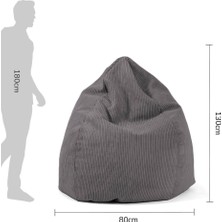 Earmut Piremium  x xl Armut Koltuk Puf Fitilli Kadife Soft Cord Kumaş