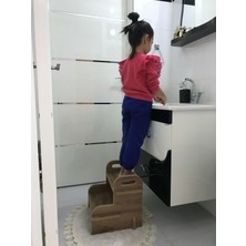 Bebe Baskı Çok Amaçlı Ahşap Basamak