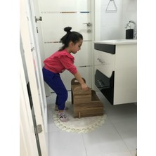 Bebe Baskı Çok Amaçlı Ahşap Basamak