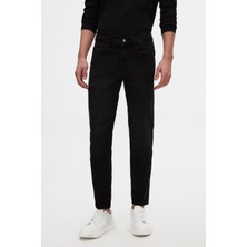 D'S Damat Ds Damat Comfort Fit Siyah Düz Jean Kot Beş Cepli Likralı Yıkamalı Denim Pantolon 3HCJ3ORT00103