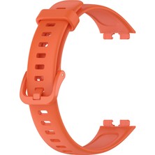 Microsonic Huawei Band 10 Kordon, Silicone Sport Band Turuncu