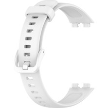 Microsonic Huawei Band 10 Kordon, Silicone Sport Band Beyaz