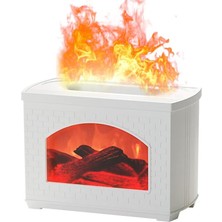 Ensiga Alev Görünümlü Şömine Difüzör, Nemlendirici Ev Yatak Odası Ofis Yoga Nemlendirici