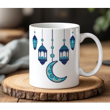 BB Design Ramazan Ayı Görseli Tasarımlı Beyaz Seramik Baskılı Kupa Bardak 330 ml