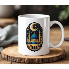 BB Design Ramazan Ayı Tasarımlı Beyaz Seramik Baskılı Kupa Bardak 330 ml