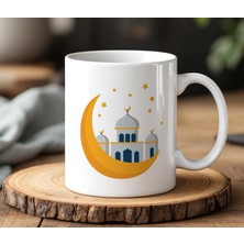 BB Design Ramazan Görseli Tasarımlı Beyaz Seramik Baskılı Kupa Bardak 330 ml