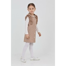 Eftelya Kız Çocuk Omuz Fırfırlı 2'li Elbise (Elbise+Bady BLUZ)12181