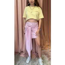 Pembe Çizgili Etek