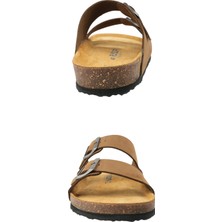 Fly Soft Milano Deri Erkek Terlik Vizon