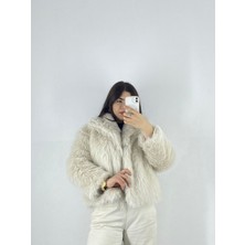 Meecy Taş Rengi Içi Astarlı Premium Kürk