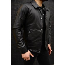 Erkek Siyah Deri Ceket