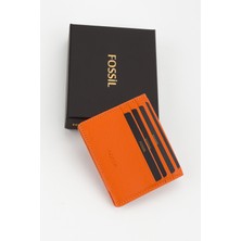 Fossil Kutulu Deri Kırmızı Slim El Portföyü Kartlık Cüzdan