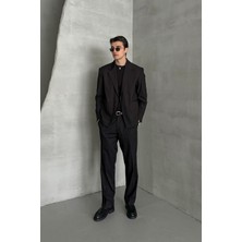 Erkek Tek Düğmeli Oversize Takım Elbise