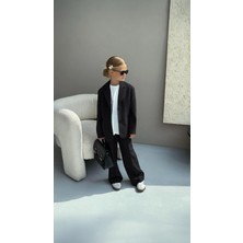 Magu Kız Çocuk Oversize Blazer Ceket ve Pantolon Takımı – 2'li Set, Şık ve Modern