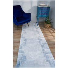 Apex Halı Vivaldi 9721 Mavi Yumuşak Dokulu Akrilik Ile Üretilen Kaliteli Makine Dokuması Halı