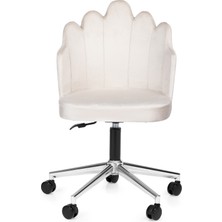 Markaelz Işıltı Ofis/çalışma Sandalyesi(Baby Face Kumaş)KROM METAL AYAKLI