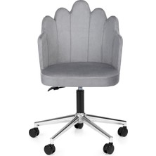 Markaelz Işıltı Ofis/çalışma Sandalyesi(Baby Face Kumaş)KROM METAL AYAK