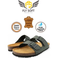 Fly Soft Milano Deri Erkek Terlik Lacivert