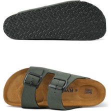 Fly Soft Milano Deri Erkek Terlik Lacivert