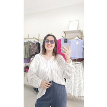 Opia Butik Mavi Çizgili Gömlek
