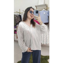 Opia Butik Mavi Çizgili Gömlek