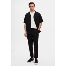 Twn Relaxed Fit Siyah Ince ve Hafif Rpt Jogger Pantolon 4EC03M808344M