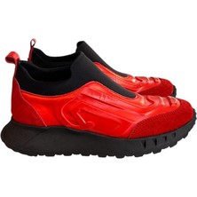 Tufan Shoes Kırmızı  Deri Comfort Taban Sneaker