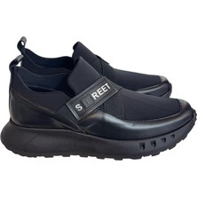 Tufan Shoes Siyah  Deri Comfort Taban Sneaker