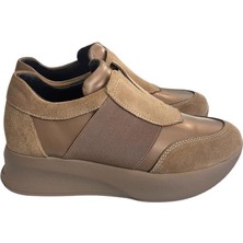 Tufan Shoes Bej  Deri Comfort Taban Sneaker