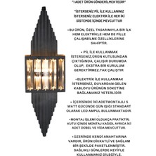Nazarium 1 Adet-pramit siyah Aplik,Pilli Apilik led Ampüllü Tekli Duvar Apliği, Tekli Duvar Lambası, Otel Kafe Salon Ofis